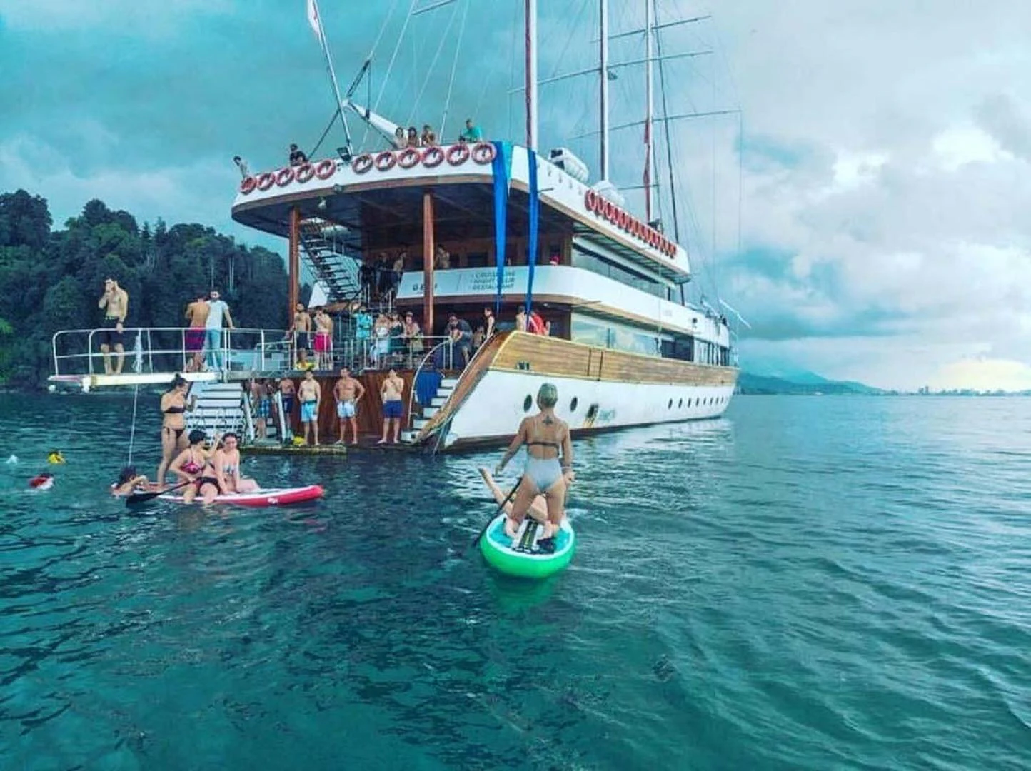 people on a boat in the water aboard MY DREAM Yacht for Sale