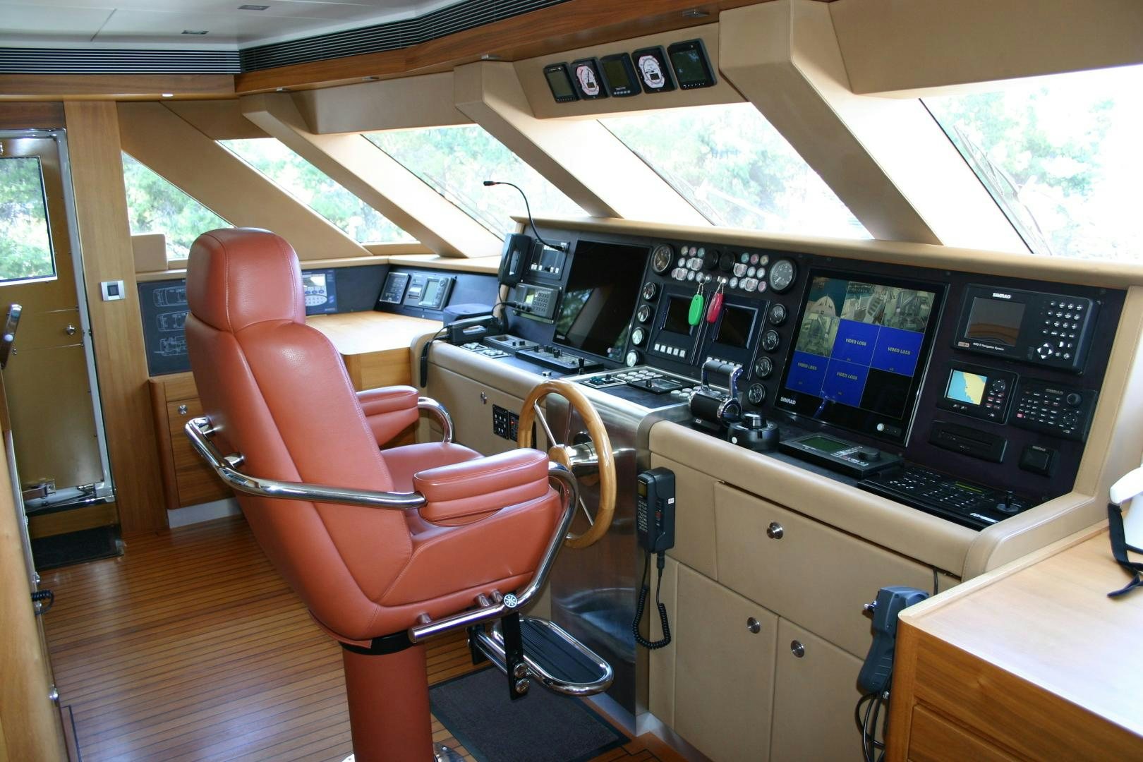a chair in a control room aboard MR MOUSE Yacht for Sale