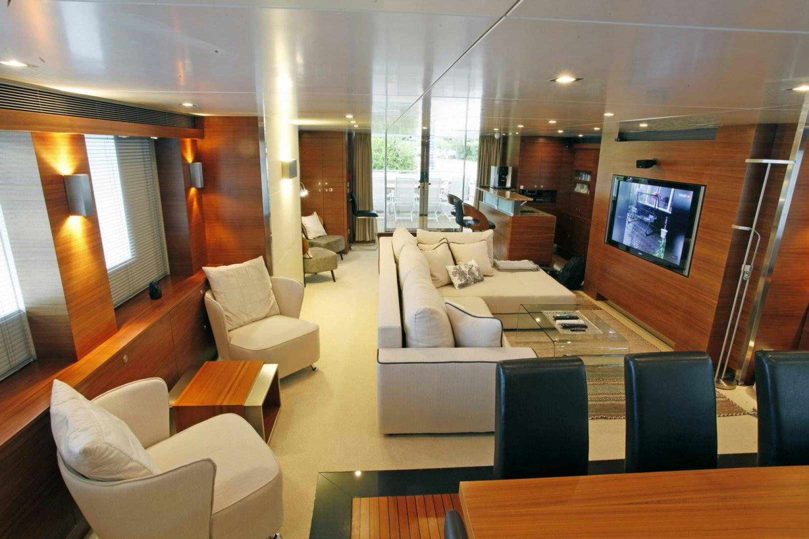 a room with a couch and a tv aboard MR MOUSE Yacht for Sale