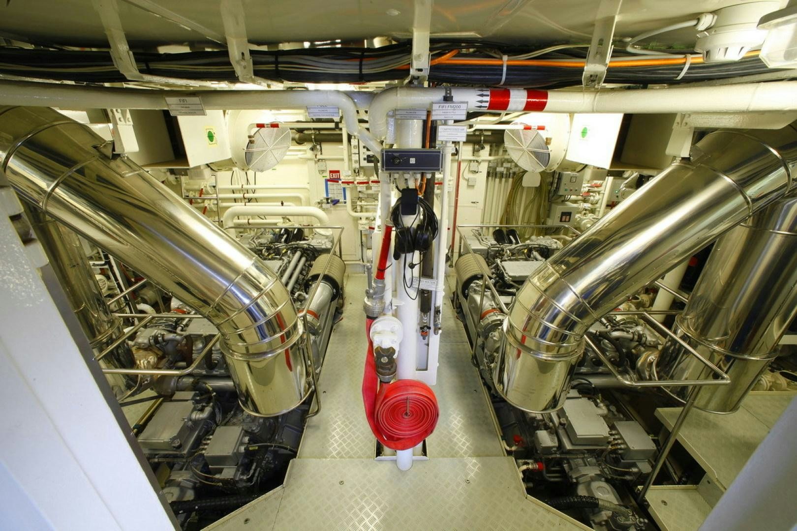 a large machine inside a building aboard MR MOUSE Yacht for Sale