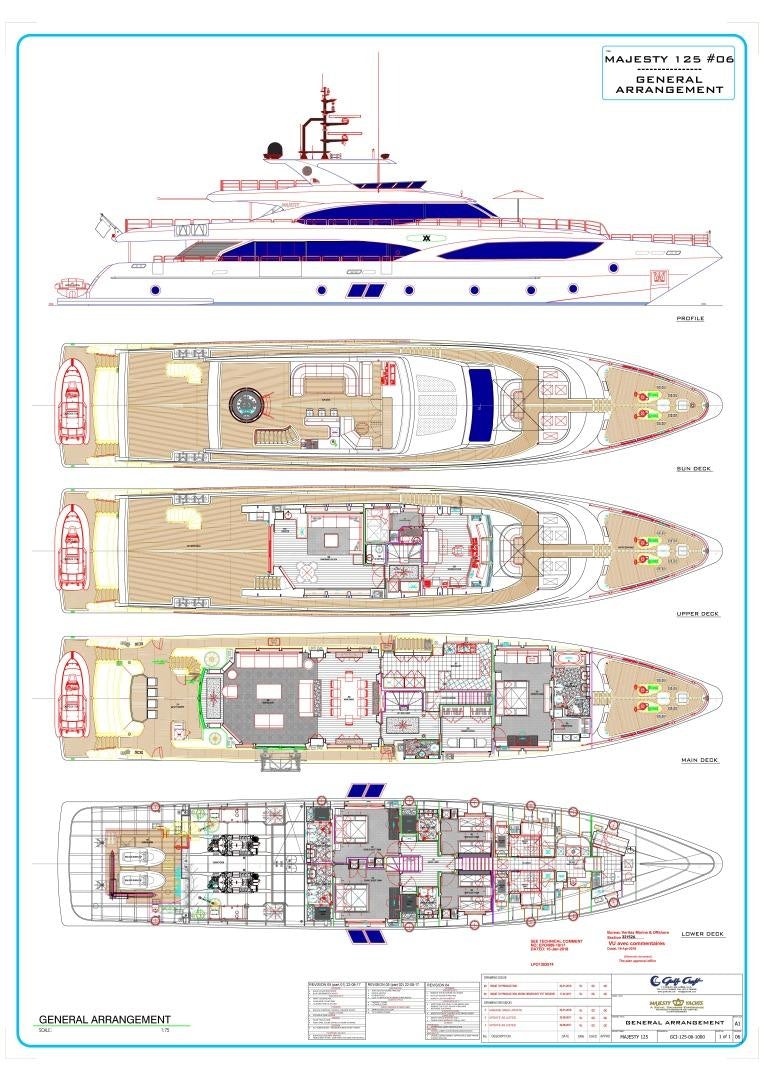 diagram aboard ALTAVITA Yacht for Sale