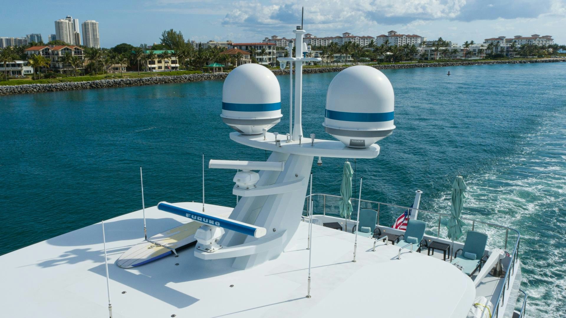 a boat on the water aboard SERENITY Yacht for Sale