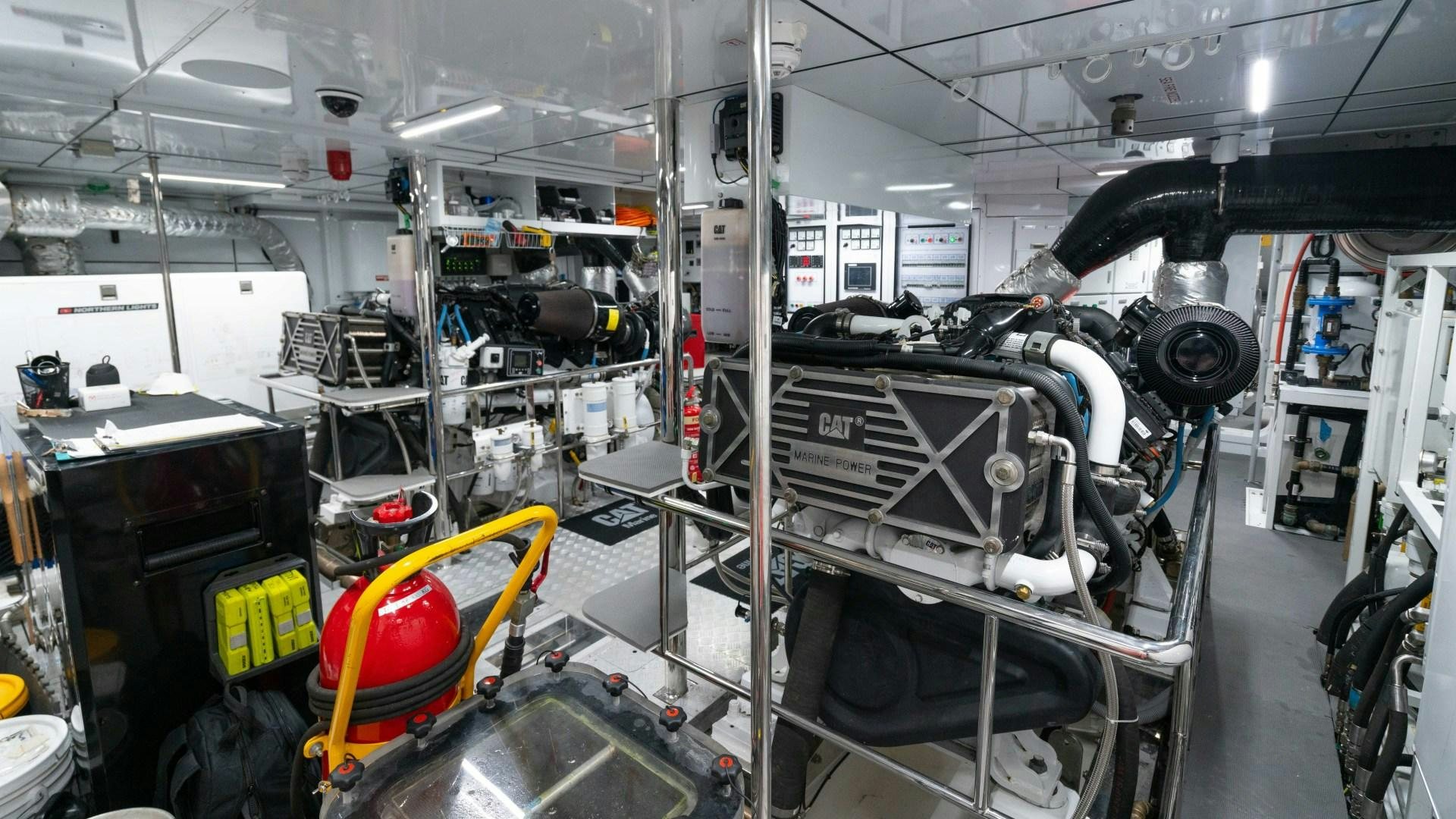 a room full of equipment aboard SERENITY Yacht for Sale