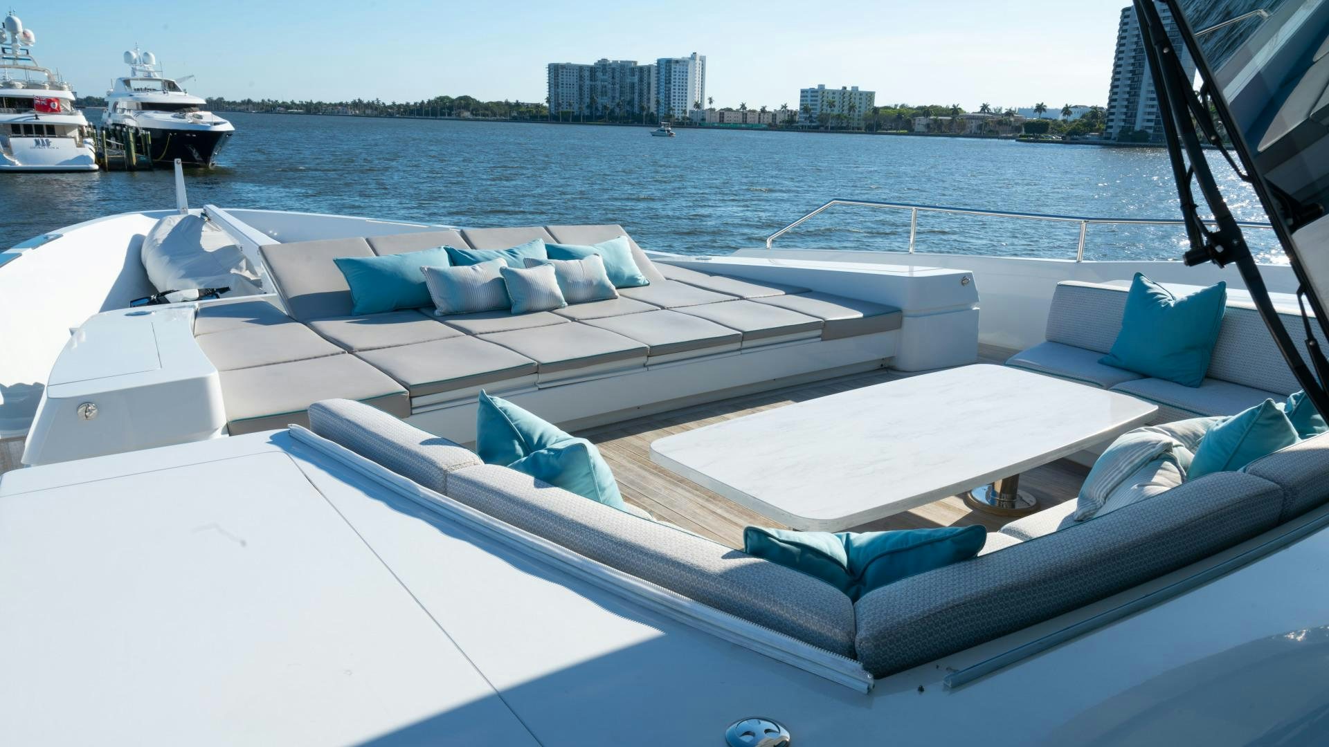 a boat on the water aboard SERENITY Yacht for Sale