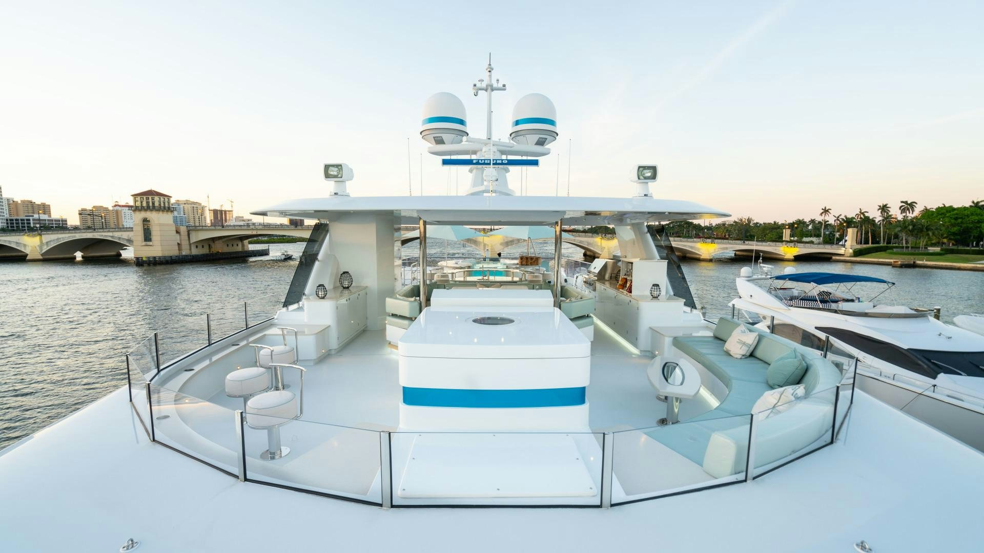 a boat on the water aboard SERENITY Yacht for Sale