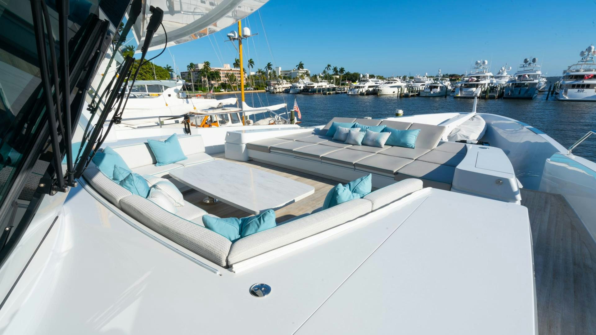 a boat in the water aboard SERENITY Yacht for Sale