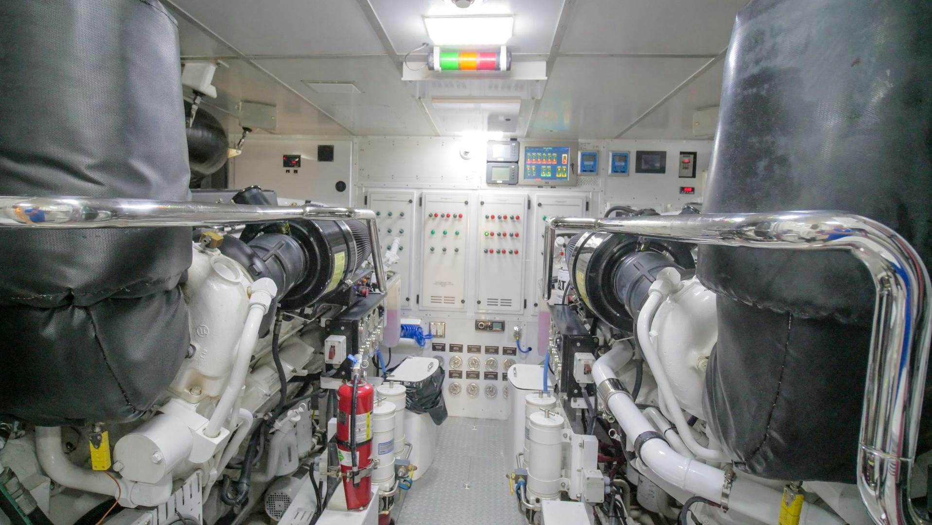 a room with machinery aboard SERQUE Yacht for Sale
