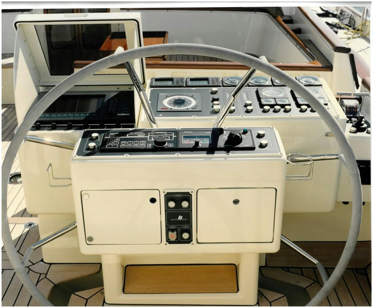 a white machine with a black panel aboard ANAKENA Yacht for Sale
