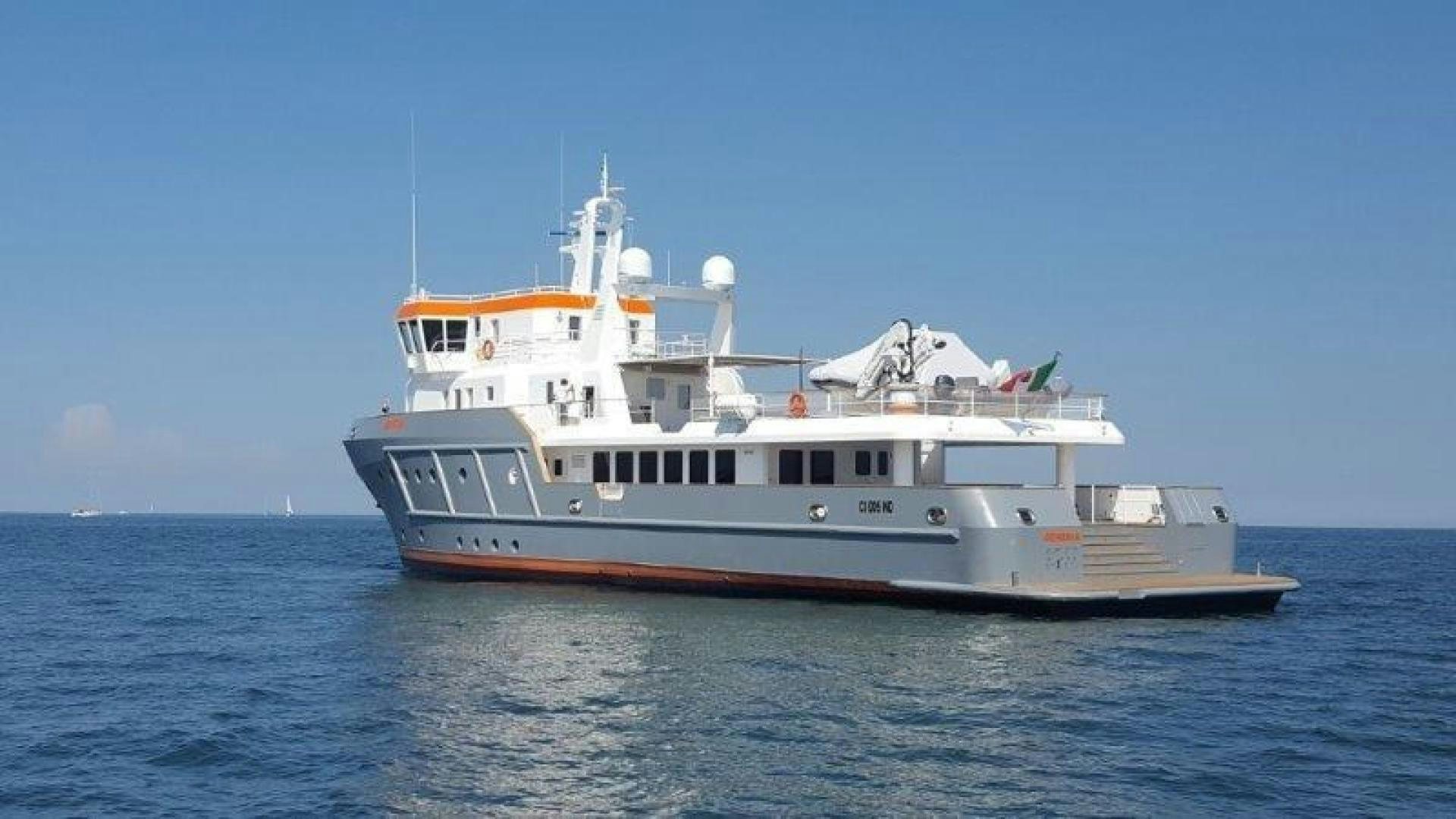 a large boat in the water aboard NO NAME Yacht for Sale