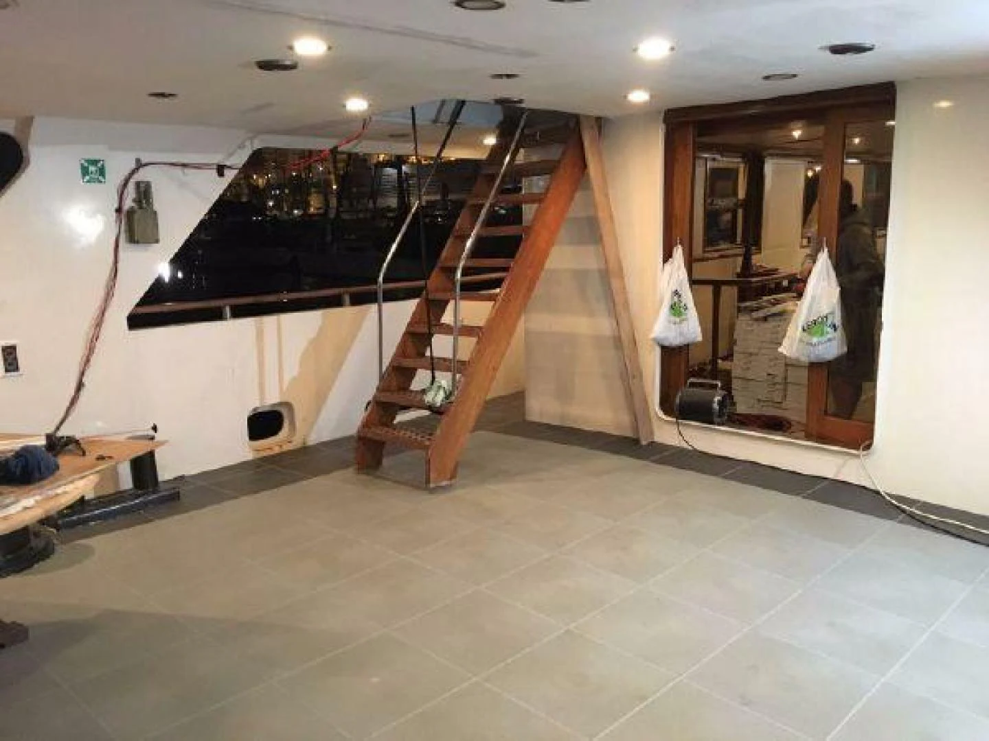 a staircase in a room aboard STAR ALLIANCE Yacht for Sale