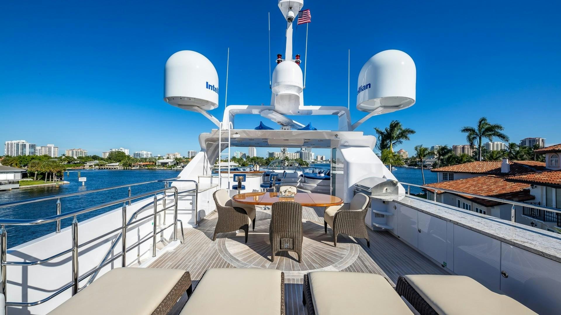 a large white boat on a body of water aboard LADY LEILA Yacht for Sale