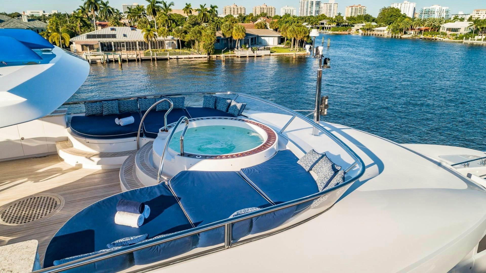 a boat on the water aboard LADY LEILA Yacht for Sale