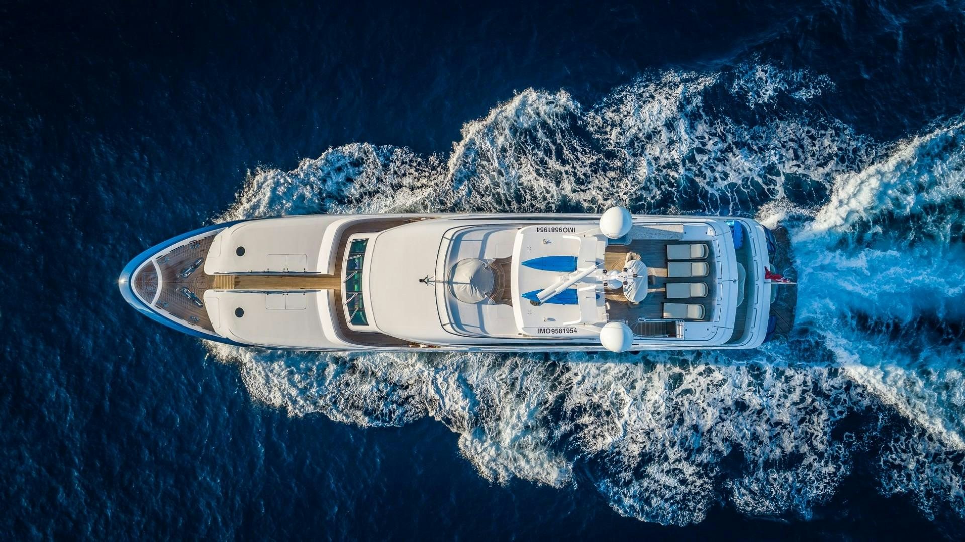 a space ship in space aboard LADY LEILA Yacht for Sale