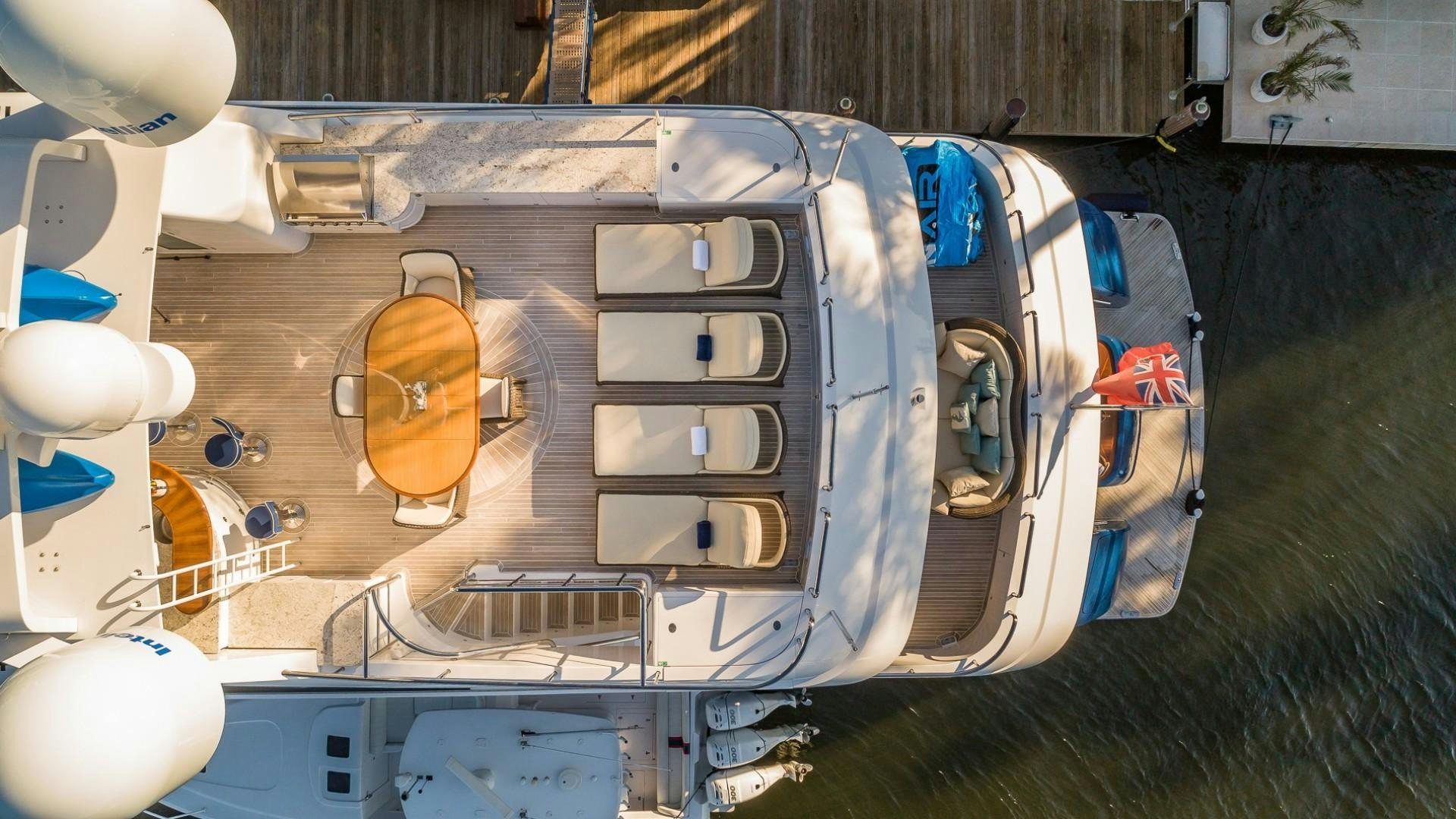 a space ship on grass aboard LADY LEILA Yacht for Sale