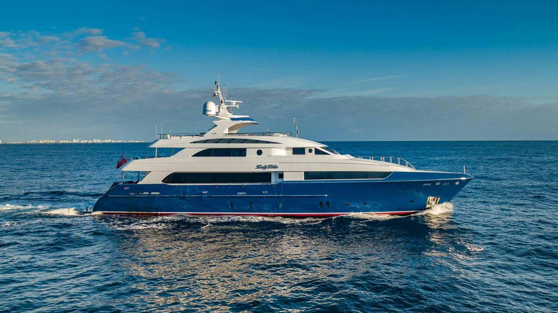 a boat in the water aboard LADY LEILA Yacht for Sale