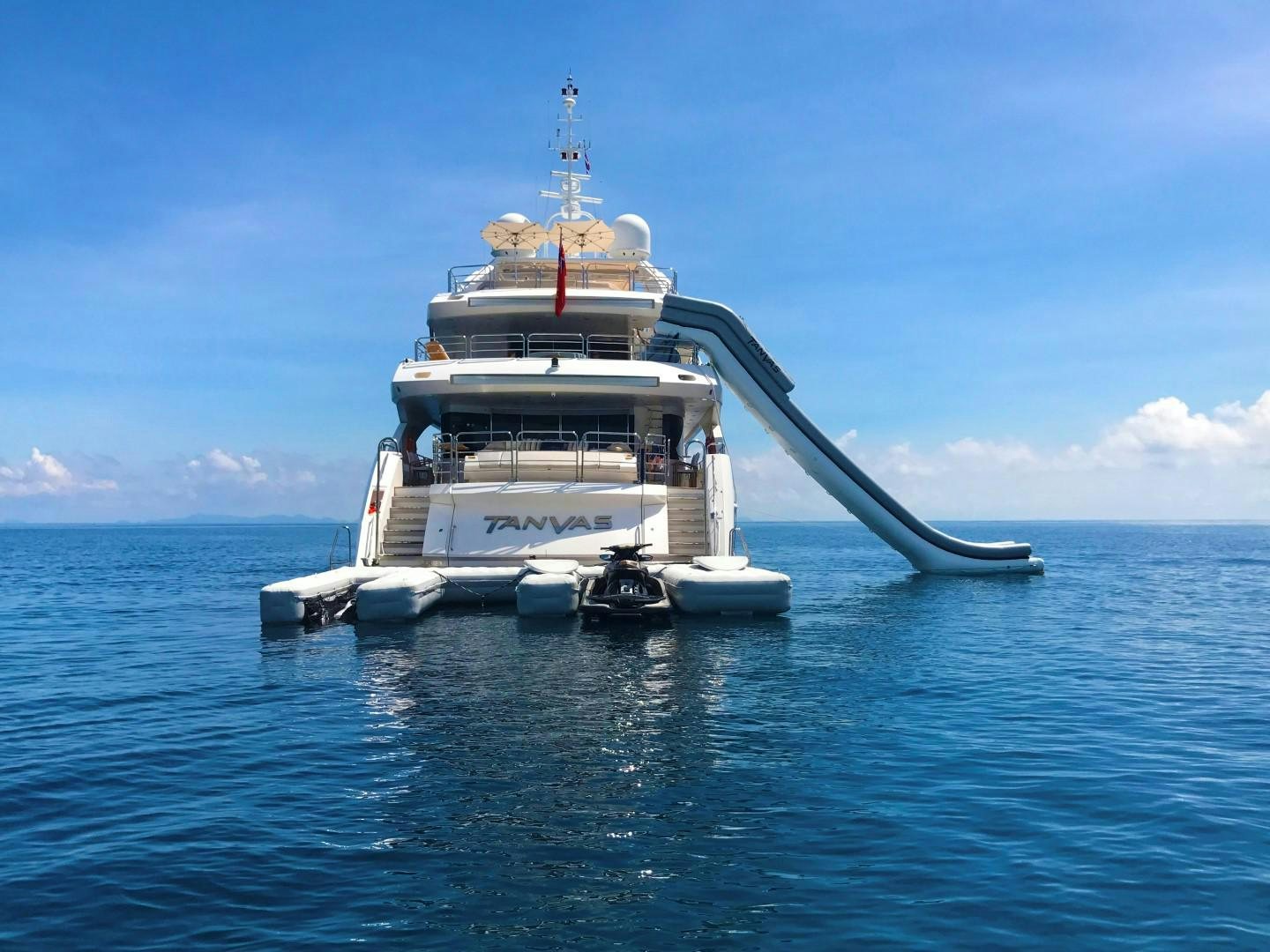 a boat in the water aboard ABOUT TIME Yacht for Sale