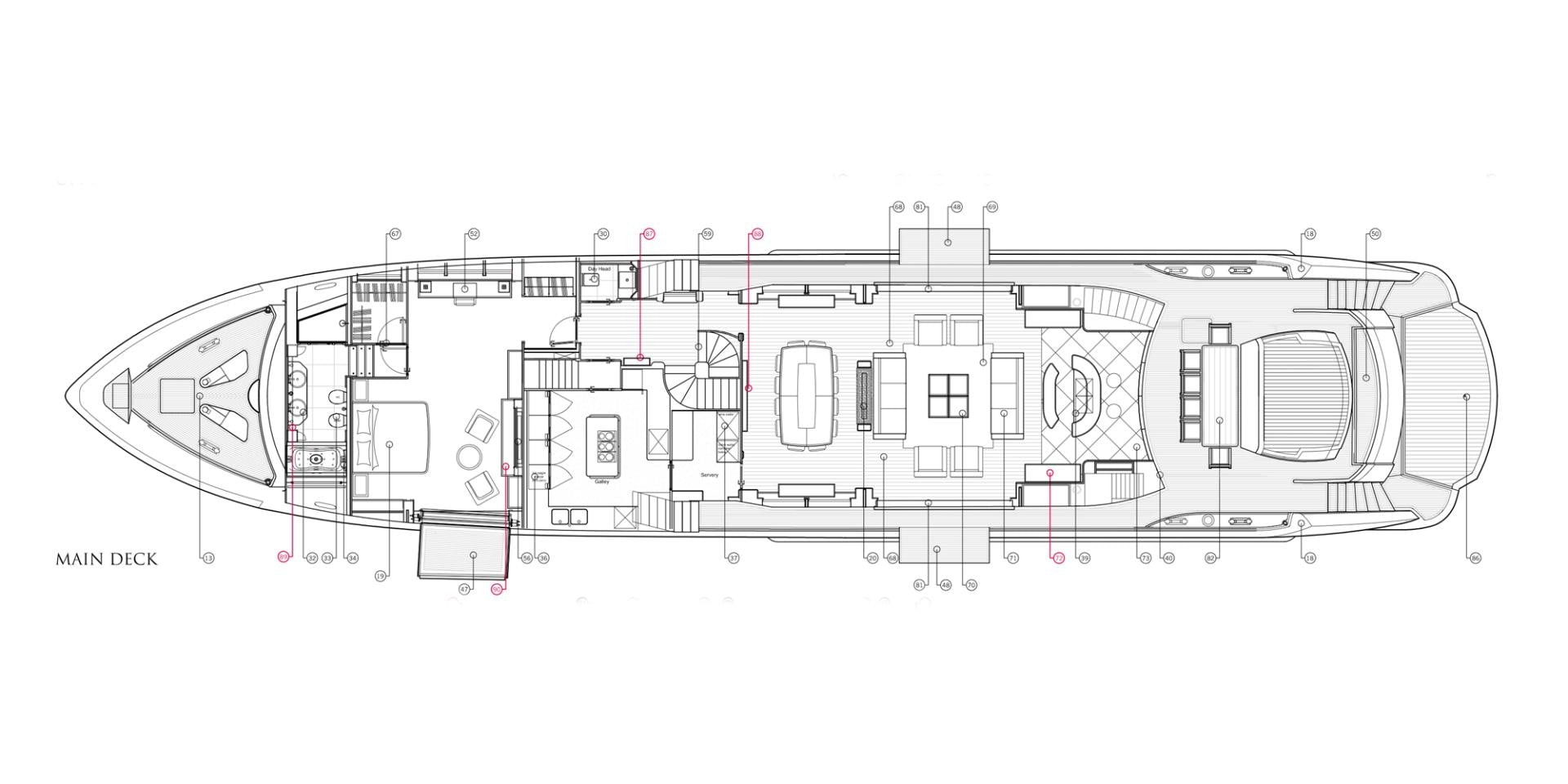 diagram aboard ABOUT TIME Yacht for Sale