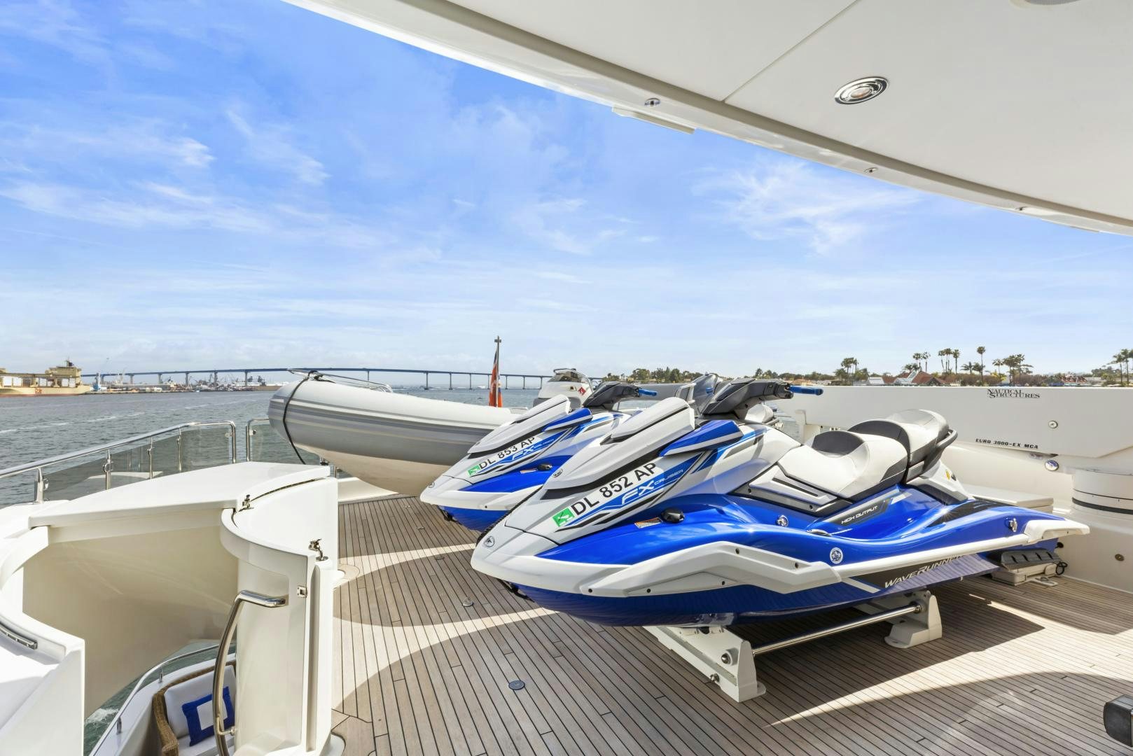 a boat on a deck aboard APHRODITE Yacht for Sale