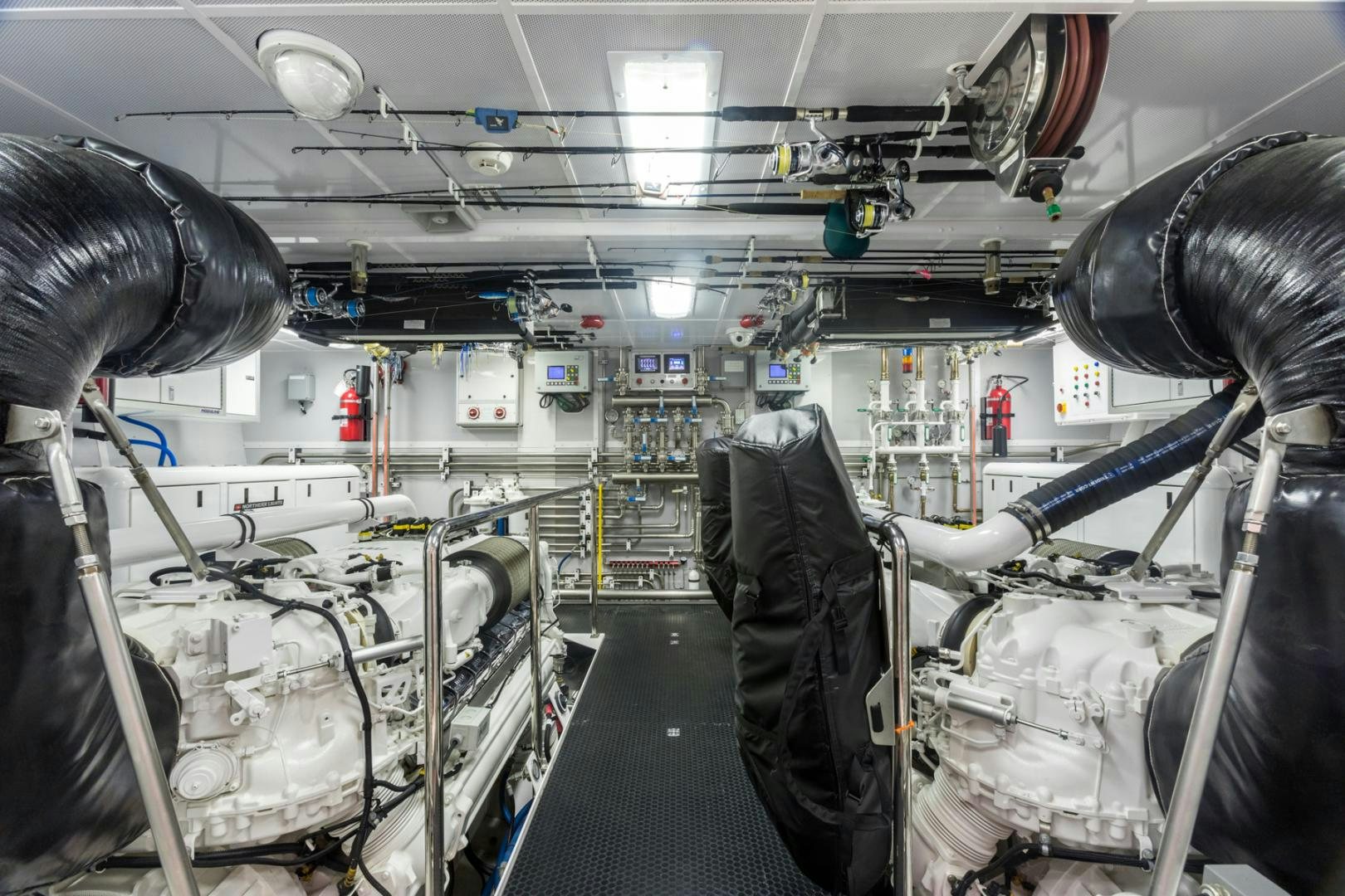a room with machines and equipment aboard ARMS REACH Yacht for Sale