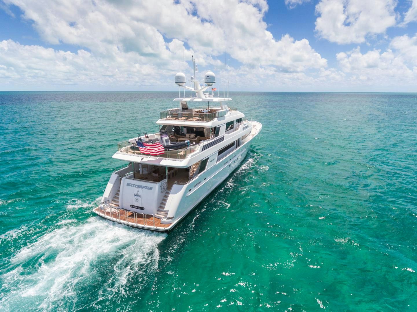 a ship in the water aboard ARMS REACH Yacht for Sale