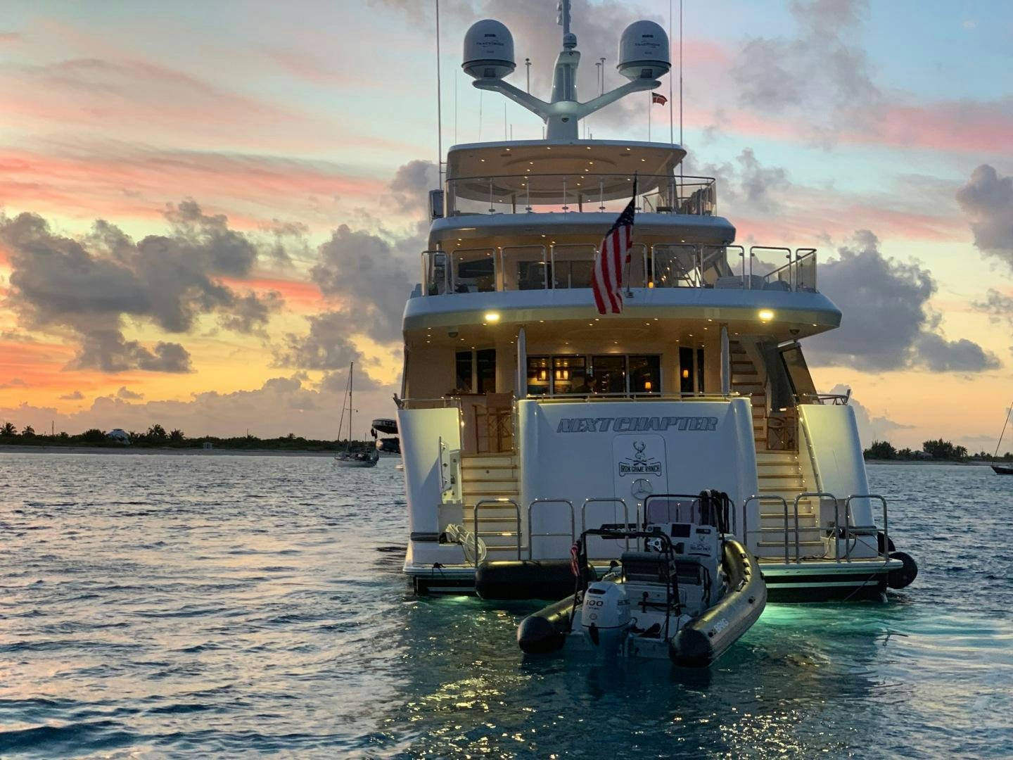 a boat on the water aboard ARMS REACH Yacht for Sale