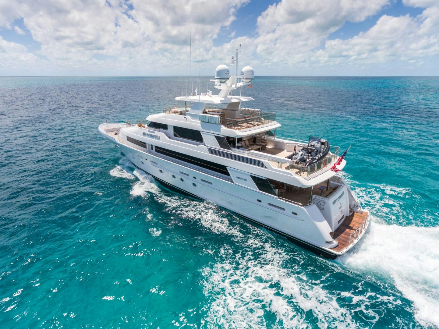 a boat on the water aboard ARMS REACH Yacht for Sale