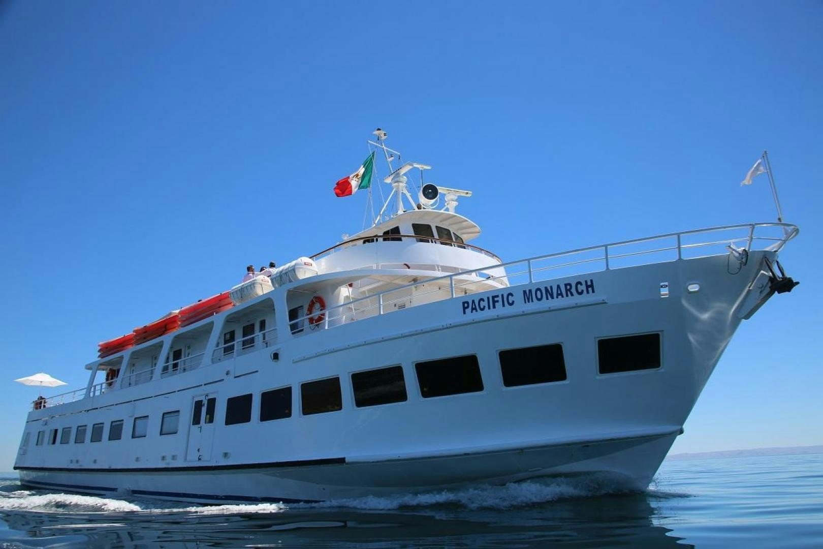 a large white boat in the water aboard NO NAME Yacht for Sale