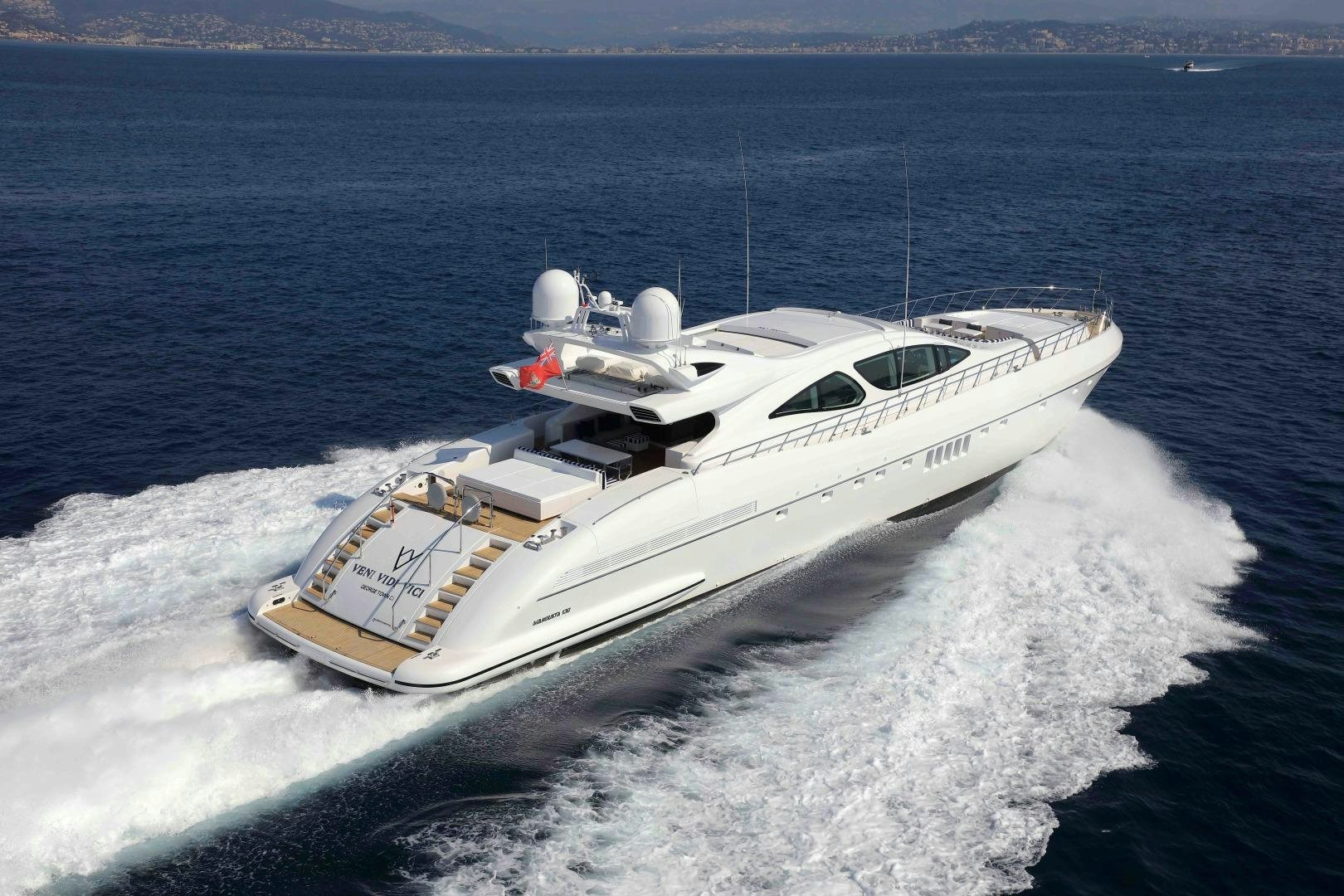 a boat on the water aboard VENI VIDI VICI Yacht for Sale
