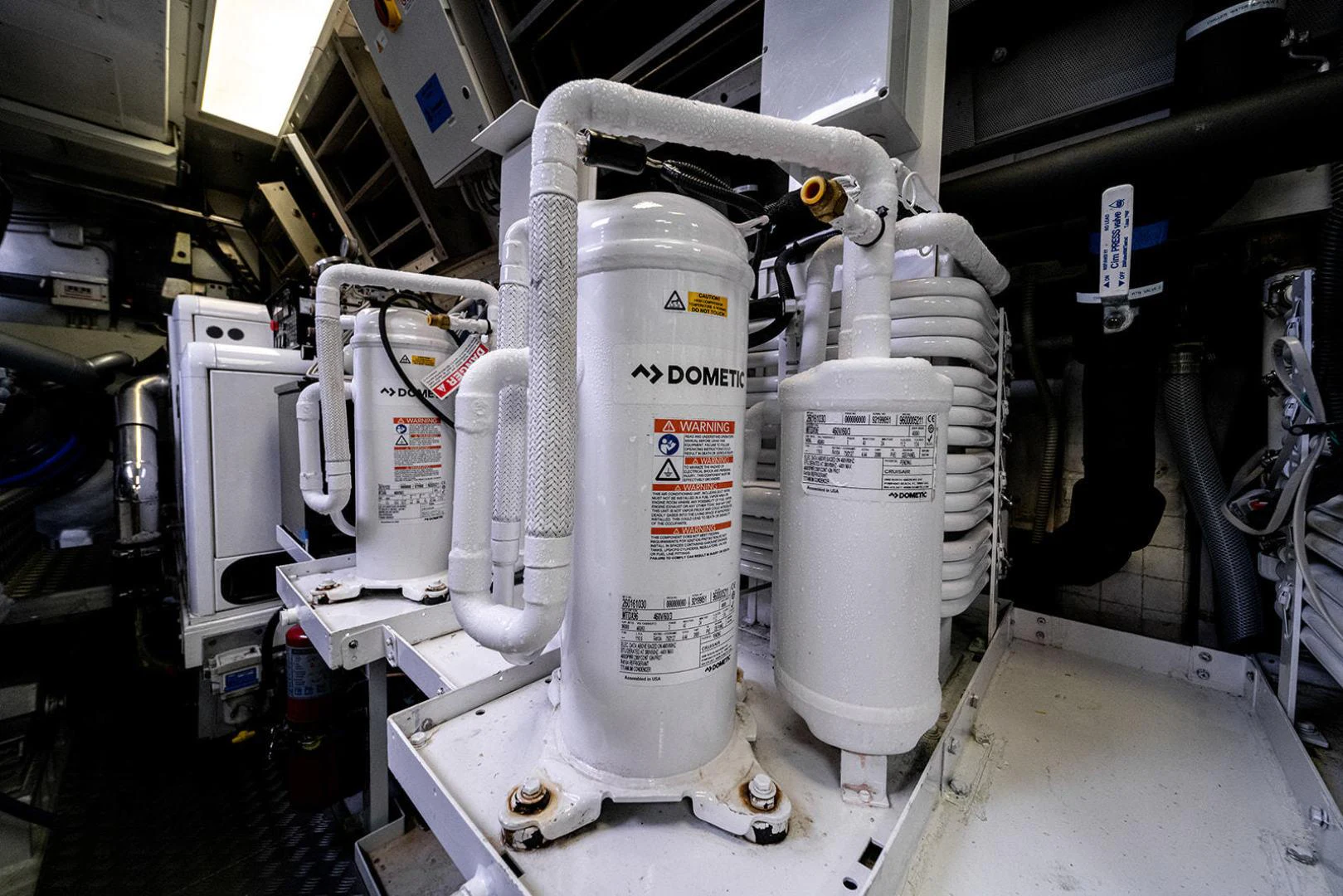 a machine in a factory aboard KABIR 130S STABILIZED WITHOUT TAKING AWAY FROM PERFORMANCE (COPY) Yacht for Sale