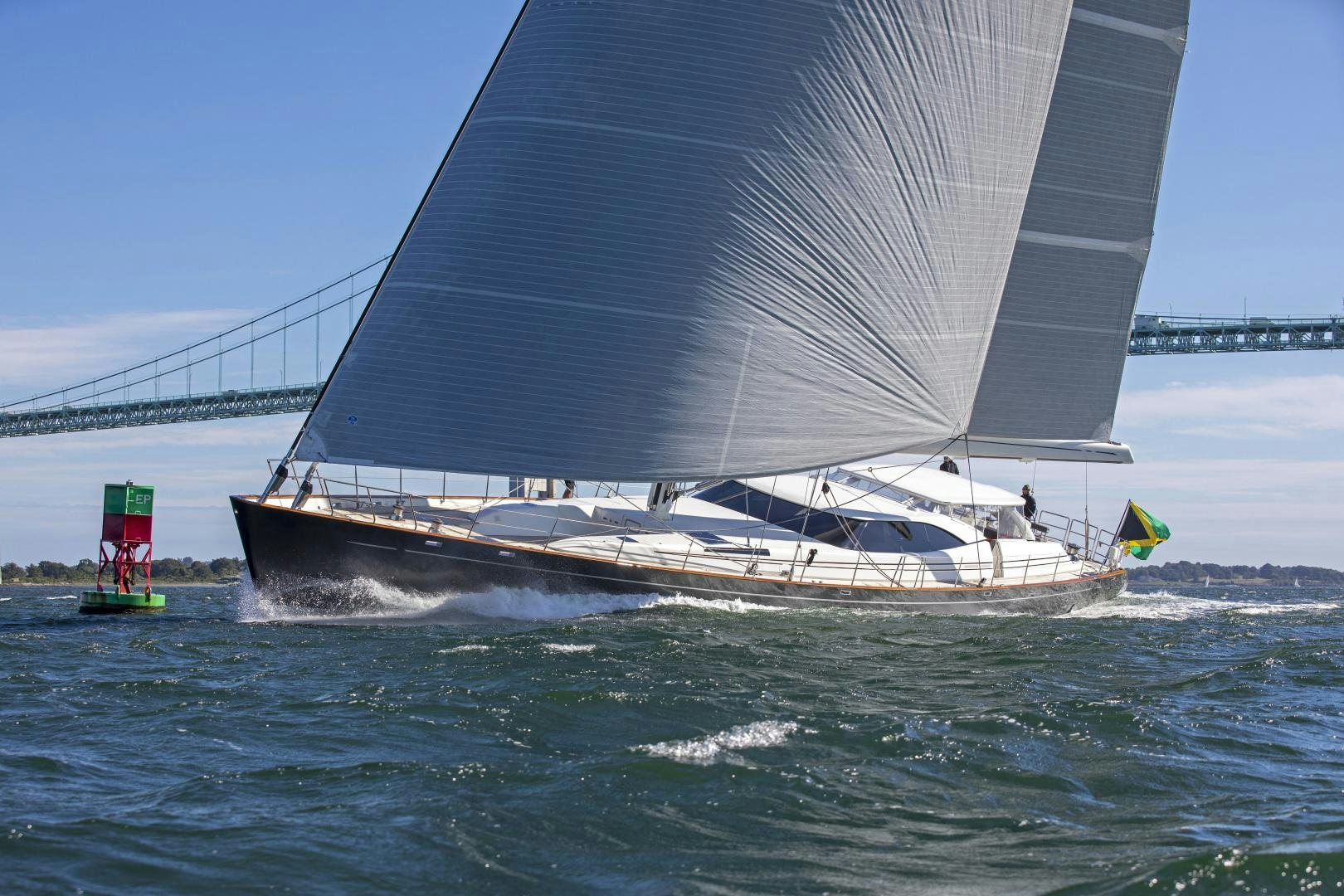 a boat sailing on the water aboard MIA CARA Yacht for Sale