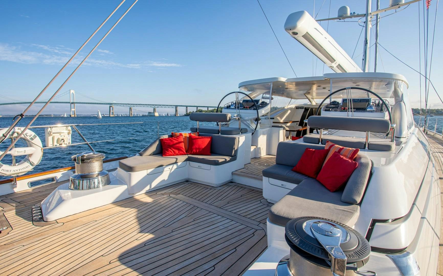 a boat on the water aboard MIA CARA Yacht for Sale