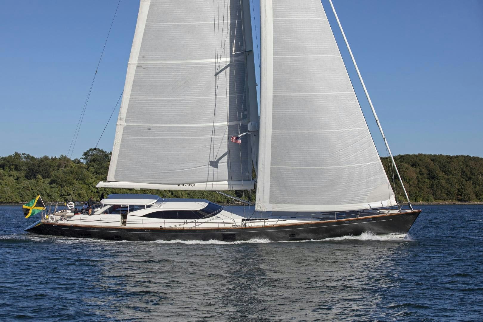 a sailboat on the water aboard MIA CARA Yacht for Sale