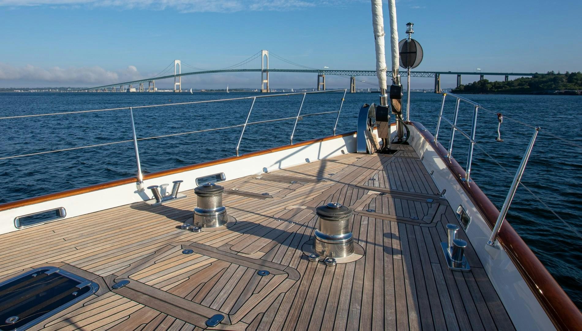 a boat on the water aboard MIA CARA Yacht for Sale