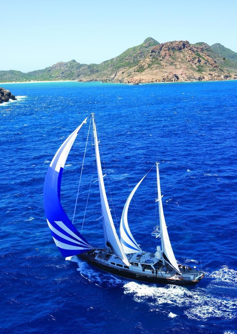 a boat sailing on the sea aboard AXIA Yacht for Sale