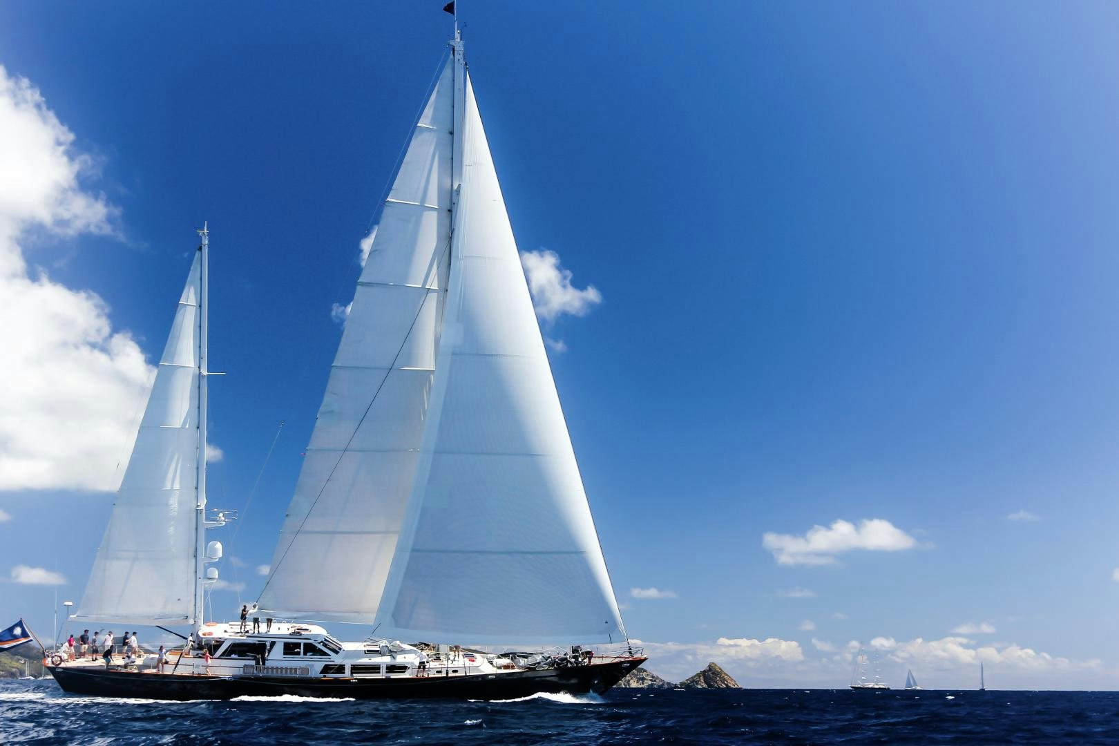 a sailboat on the water aboard AXIA Yacht for Sale
