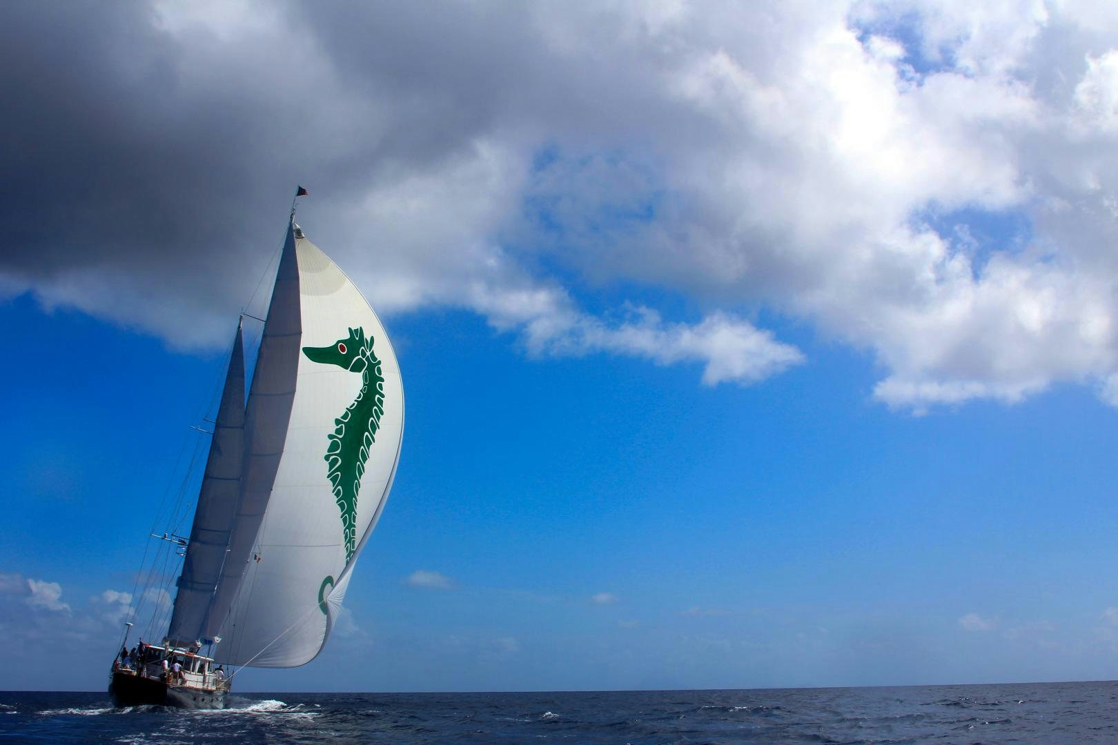 a sailboat on the water aboard AXIA Yacht for Sale