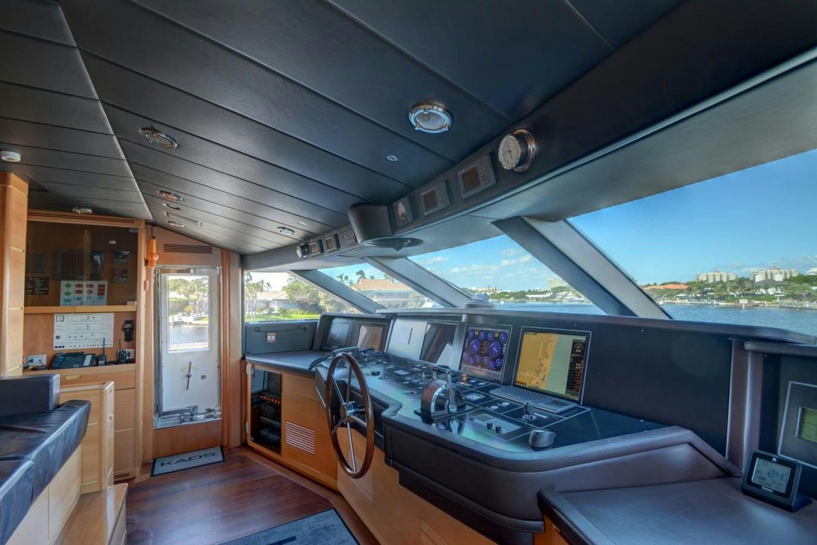 inside of a vehicle aboard KAOS Yacht for Sale
