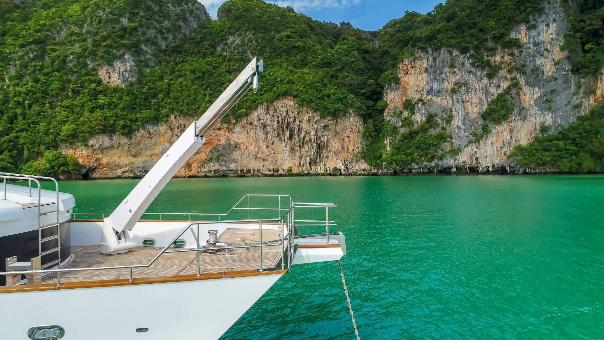 a boat on the water aboard PHATSARA Yacht for Sale