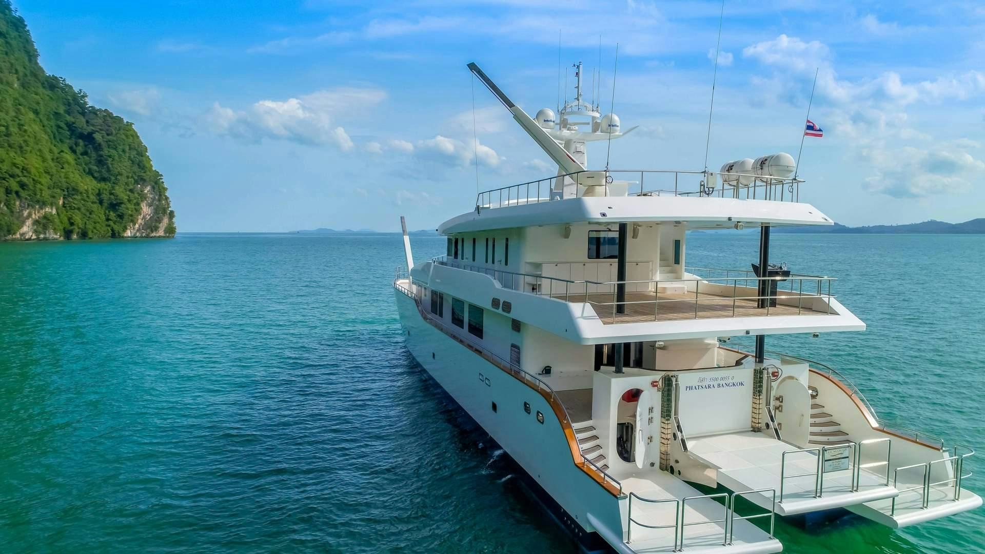 a boat on the water aboard PHATSARA Yacht for Sale