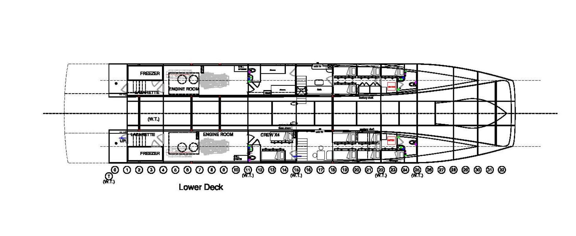 diagram, engineering drawing aboard PHATSARA Yacht for Sale