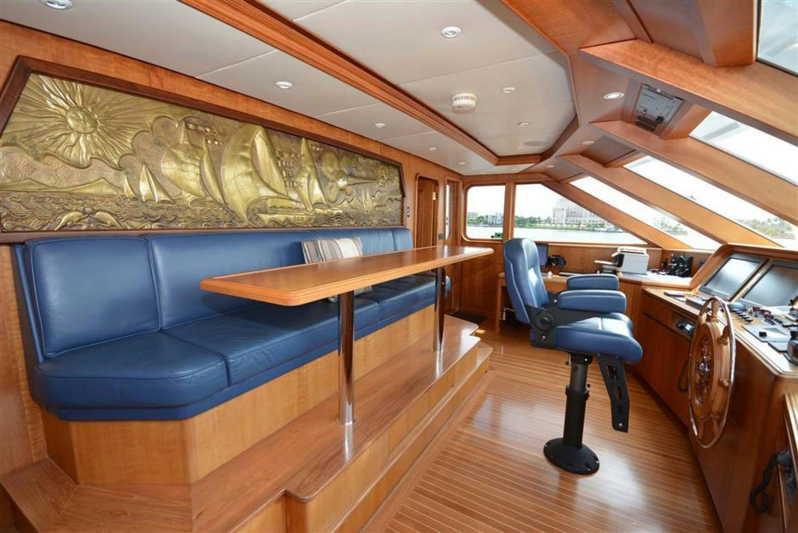 a room with a couch and a desk aboard AR DE Yacht for Sale