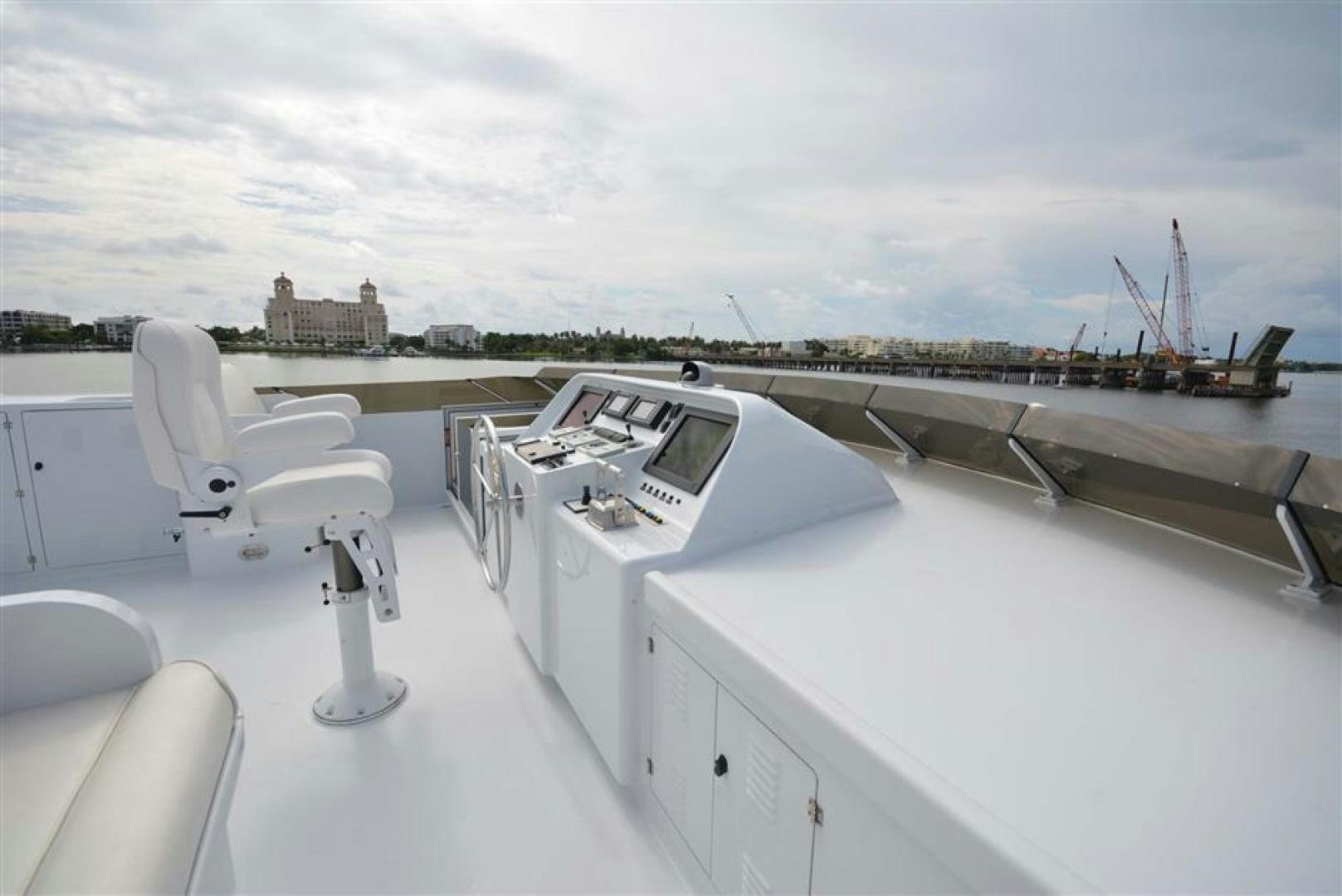 a view of a city from the deck of a cruise ship aboard AR DE Yacht for Sale