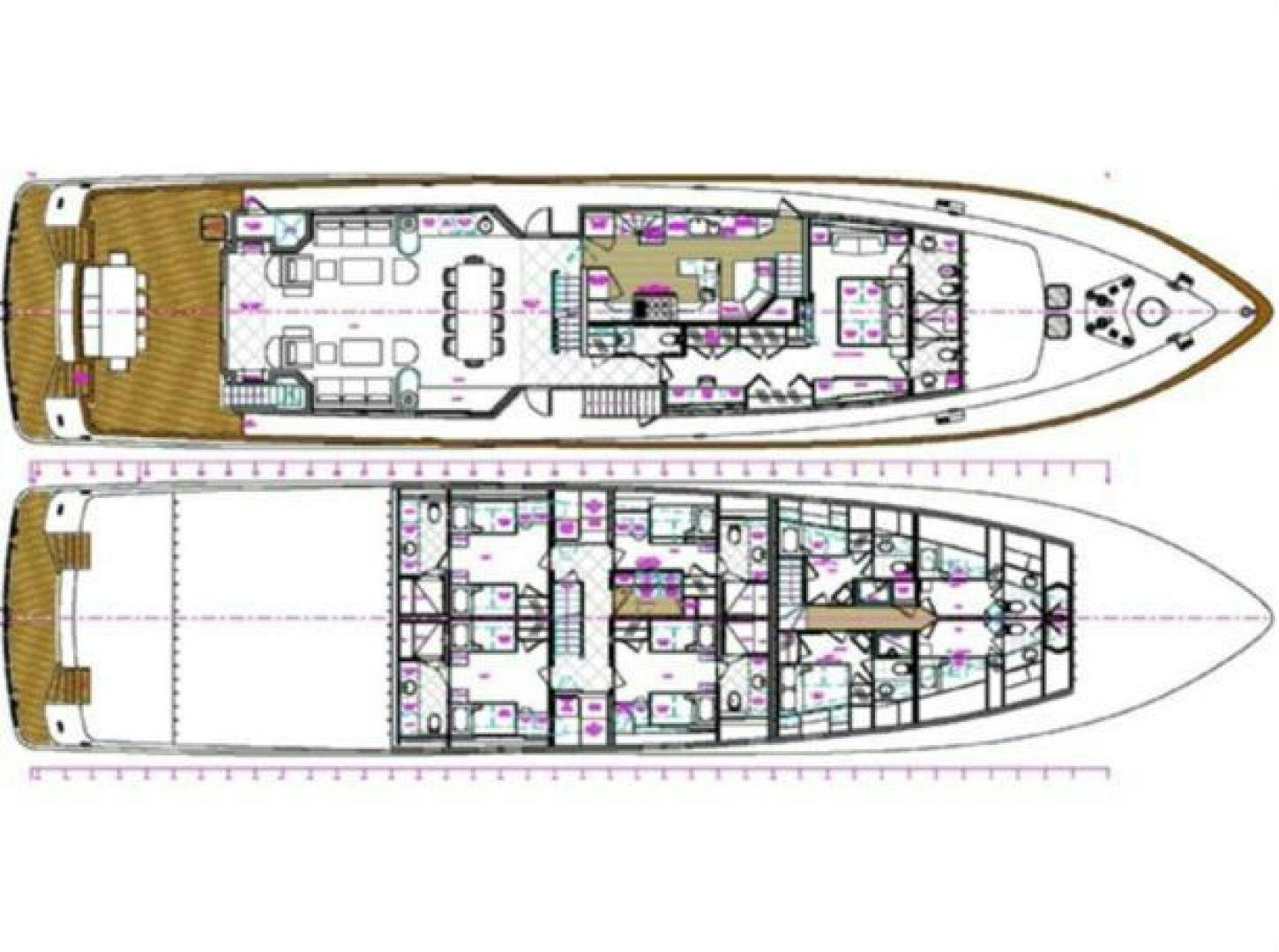 diagram, engineering drawing aboard AR DE Yacht for Sale