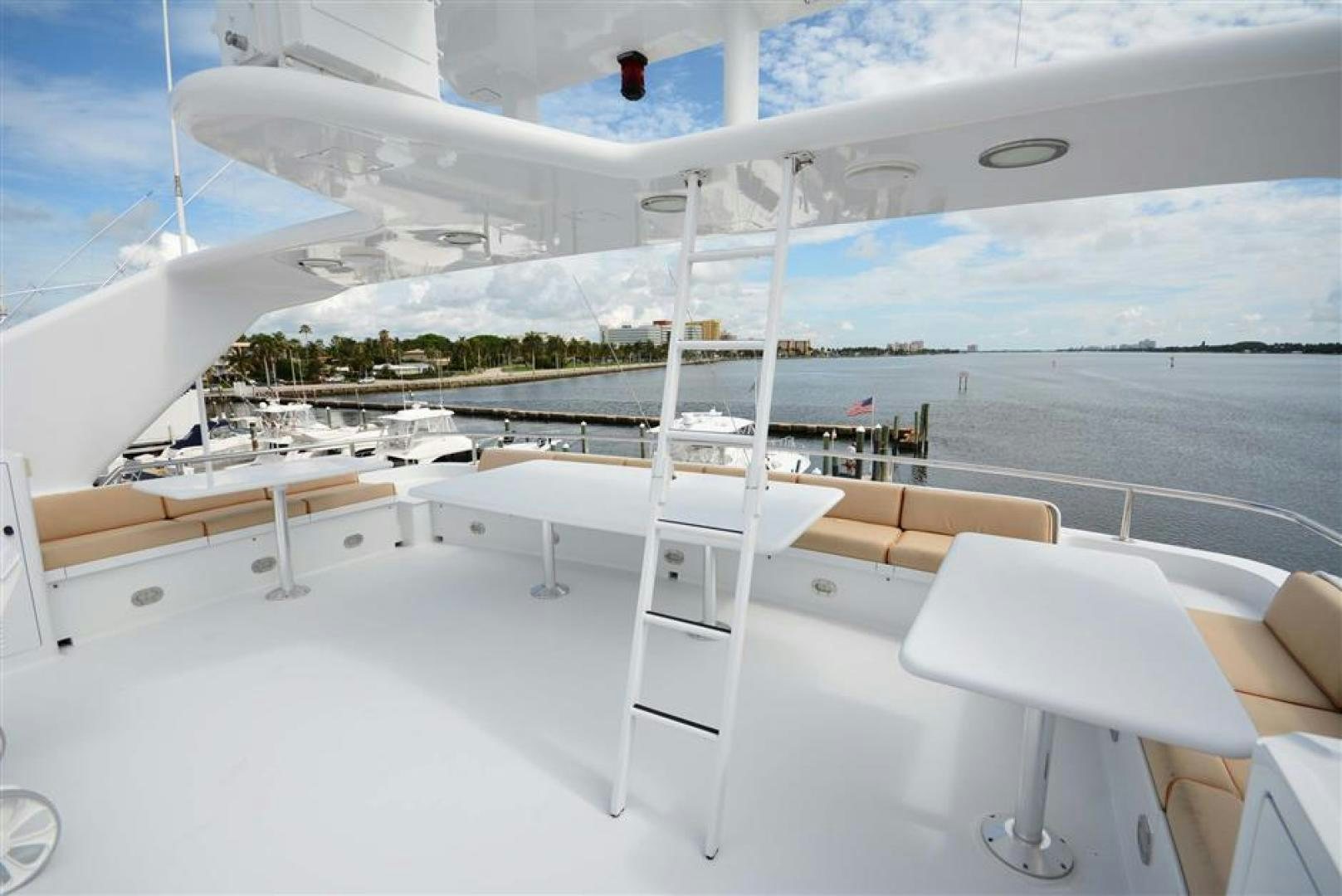 a white boat with a ladder aboard AR DE Yacht for Sale