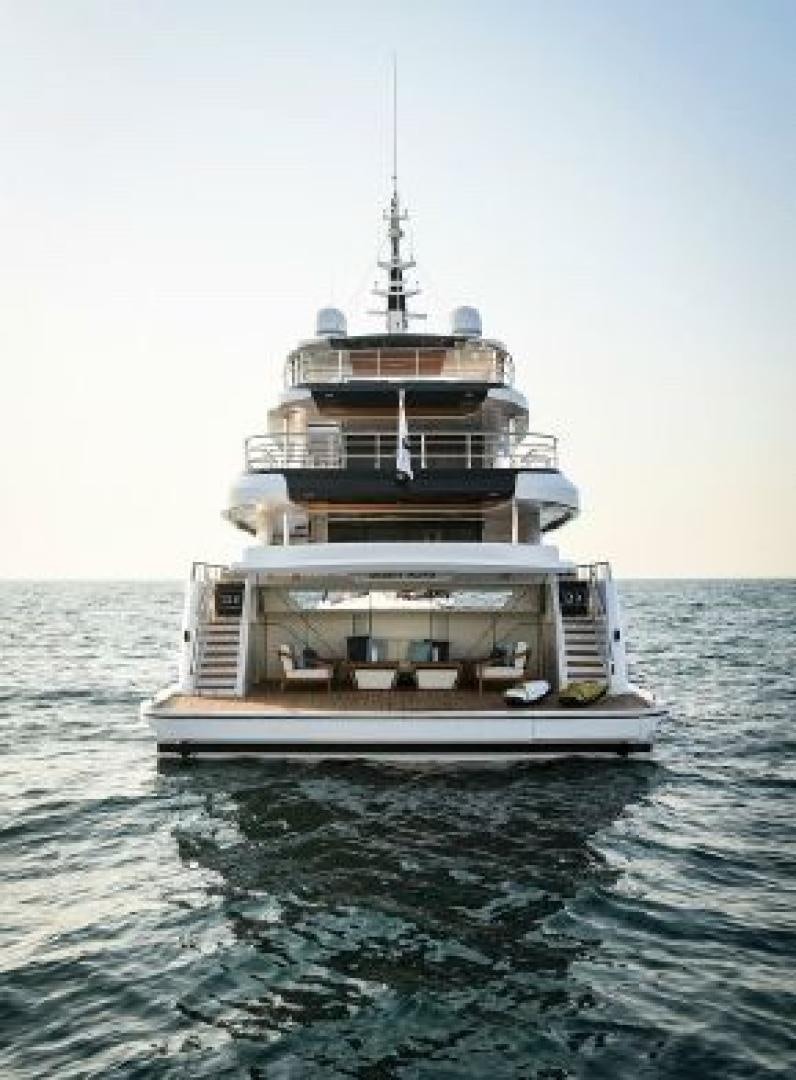 a large ship in the water aboard No Name Yacht for Sale