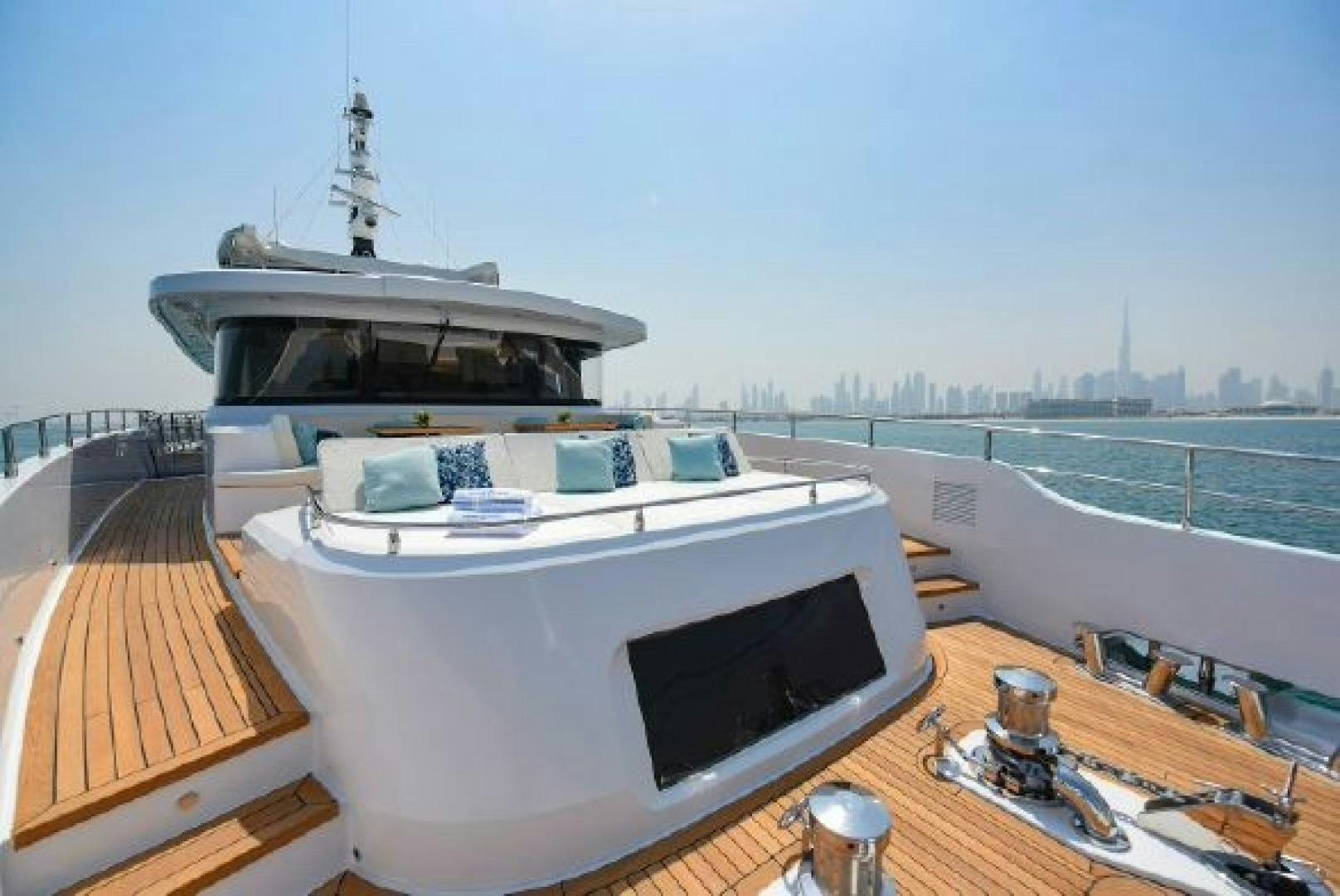 a boat on a deck aboard No Name Yacht for Sale