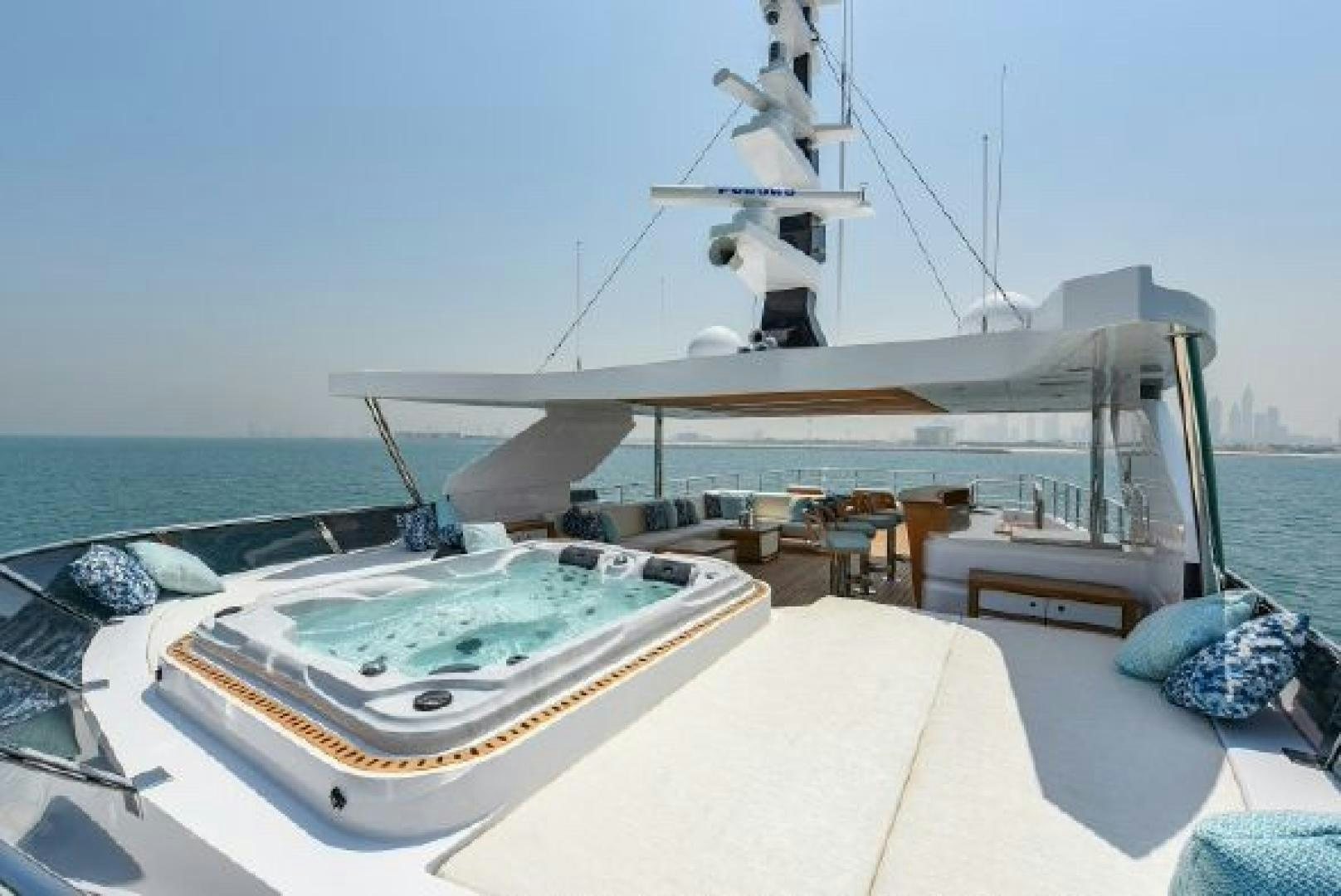 a boat on a deck aboard No Name Yacht for Sale