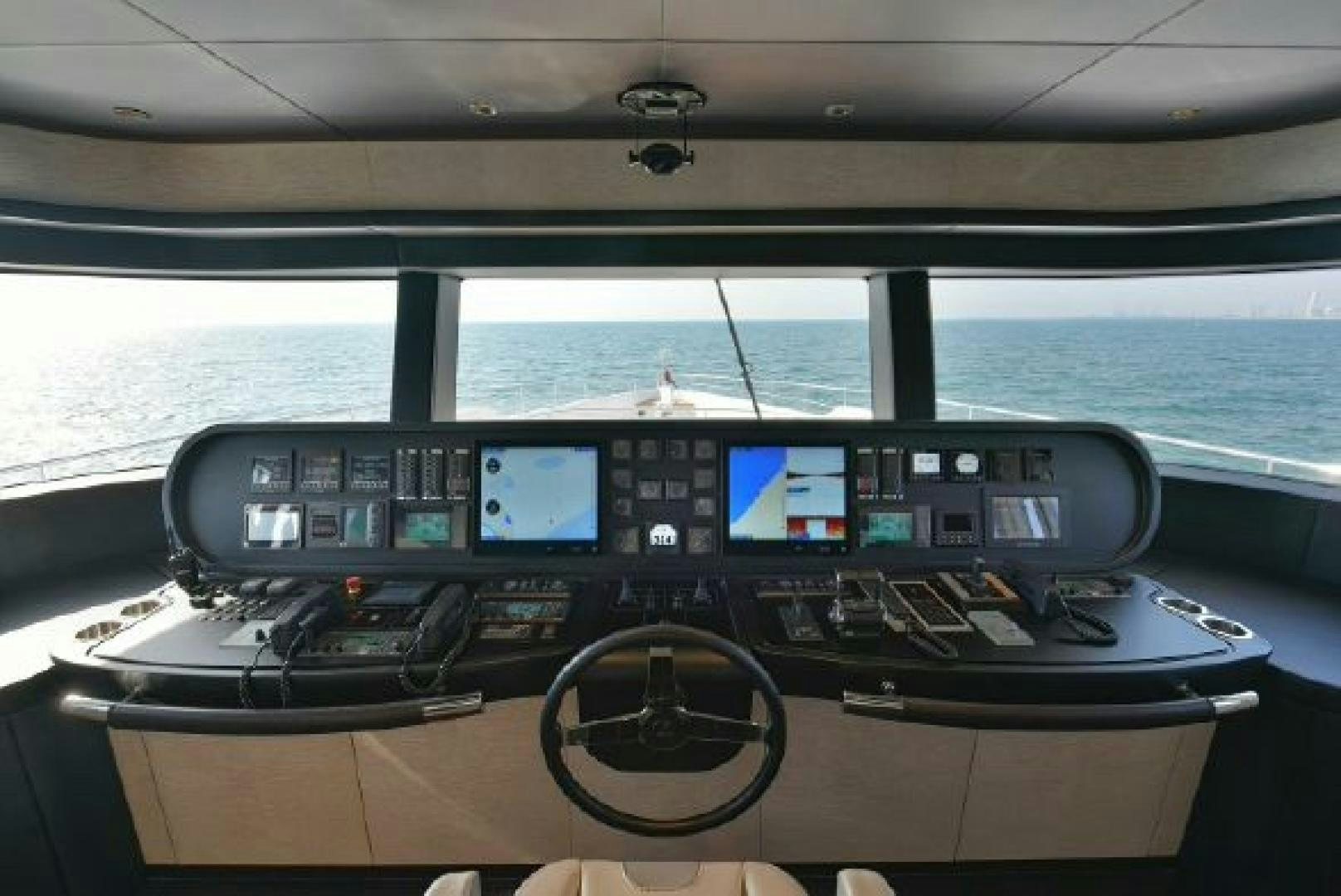 a cockpit of a plane aboard No Name Yacht for Sale