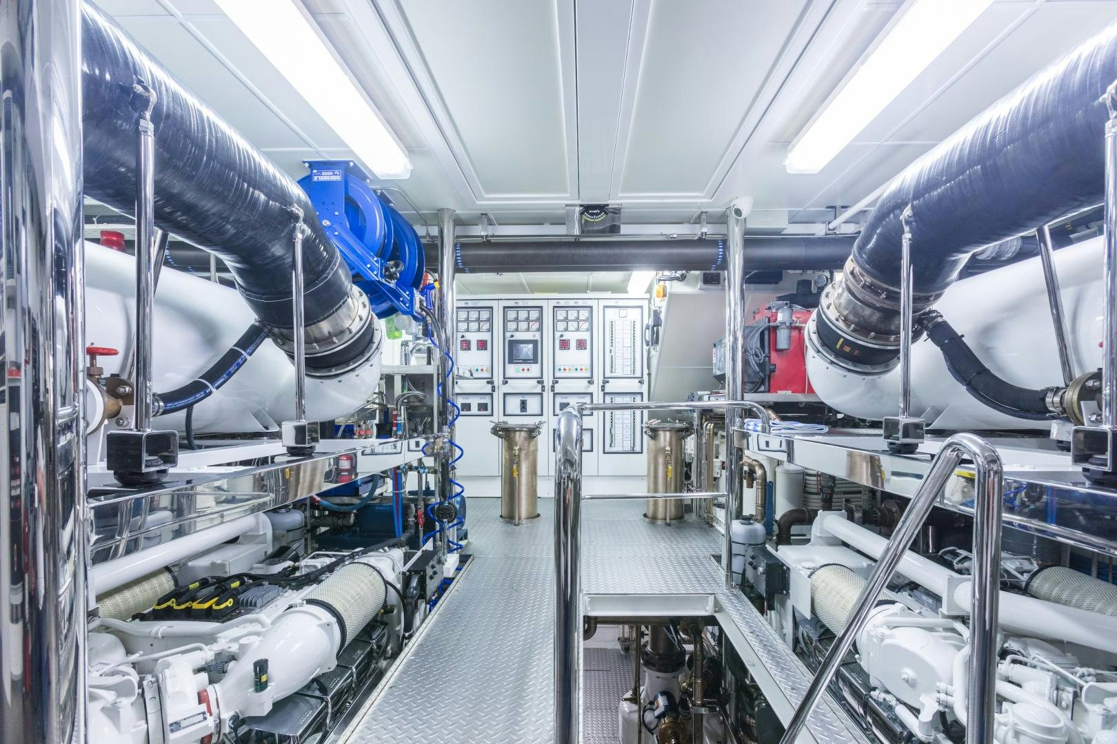 a room with machinery aboard MY AURORA Yacht for Sale