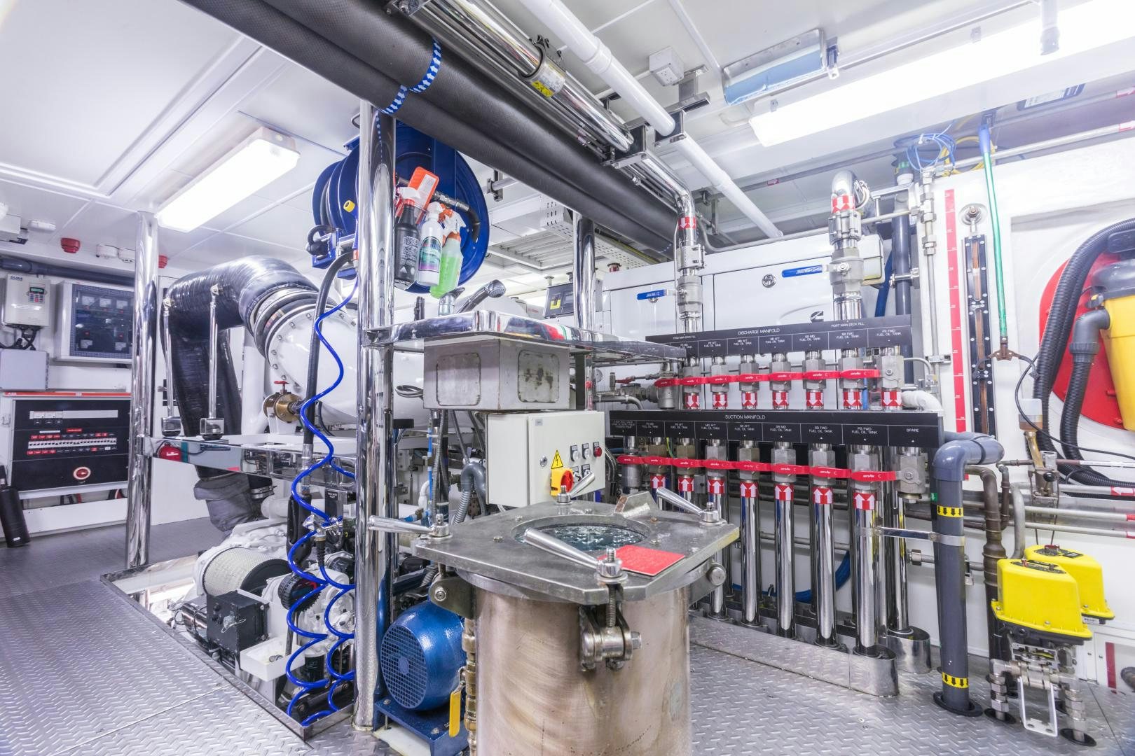 a large machine in a factory aboard MY AURORA Yacht for Sale